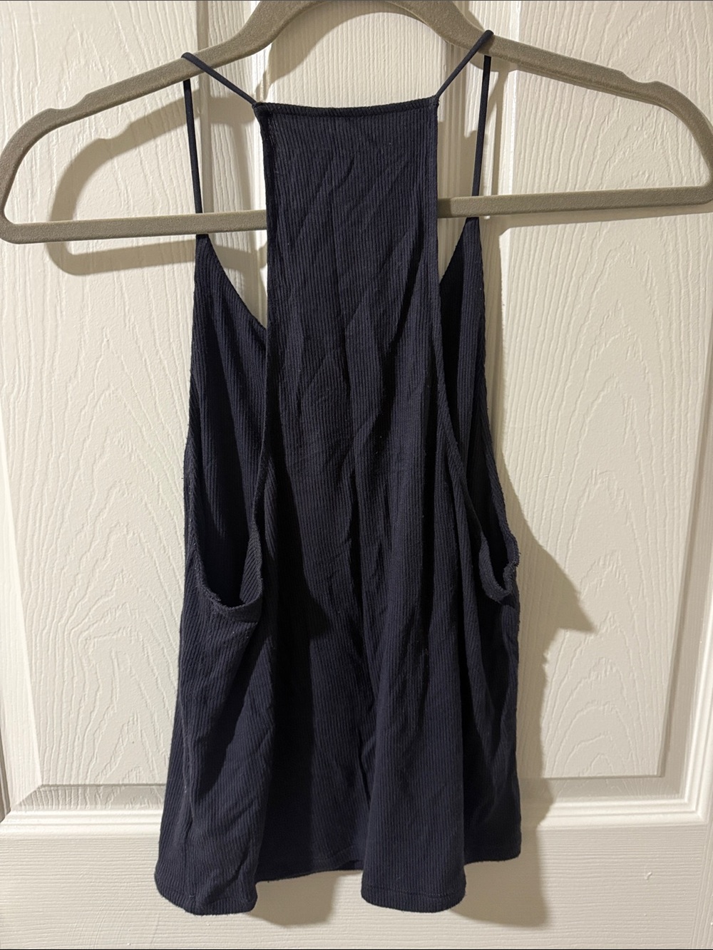 American Eagle Outfitters Dark Navy Ribbed Spaghetti Strap Cami - Picture 4 of 4